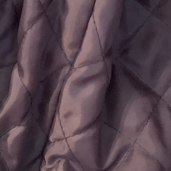 Gray leather jacket slightly worn  small stain on right pocket - Picture 2 of 6